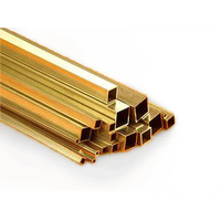 K&S Precision Metals - Brass Square Tube 6mm x 300 mm 2pieces - #9854