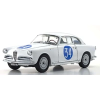 Kyosho - 1/18 Alfa Romeo Giulietta SV 1960 Targa Florio (#34) Diecast Model Car