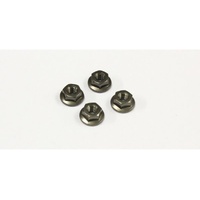 Kyosho - Nut(M4x4.5)Flanged (Aluminum/Gunmetal/4p