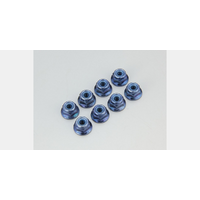 Kyosho - Nut(M4x5.6)Flanged Nylon(Steel/Blue/8pcs