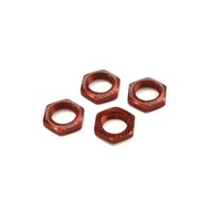 Kyosho - Wheel Nut (Red/4pcs/for Serration)