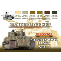 Lifecolor - German Tanks WWII Set 1 6 Tins W/ Ral Reference Lc-Cs01