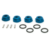LRP 124600 Aluminium Wheel-Adapter blue (4pcs) - S10 Blast