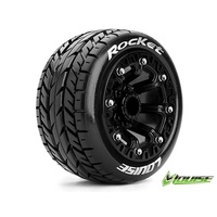 ST-Rocket 1/10th-1/16th BLK rim w/tyre
