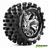 MT-Rock 2.8 tyre w/rim Chrome 12mm hex"