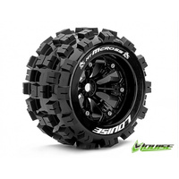 Louise - Cross Rim And Tyre 3.8In 2Pc Black Rim Half Os
