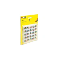 Noch - Profi Grass Tufts "Blossoming" Flocked In Multiple Colours, 25 Pieces, 9 mm