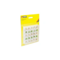 Noch - Profi Grass Tufts "Stony" Green, Beige, White & Beige Stones, 25 Pcs, 6 mm