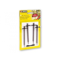 Noch - HO Telegraph Poles 4 Pieces Incl. 2m Line