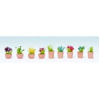 Noch - N Flowers In Pots 9 Flower Pots