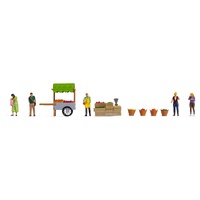 Noch - HO Themed Figures Set "Fruit Stall" 