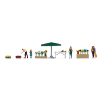 Noch - HO Themed Figures Set "Flower Stall"  (Discontinued)