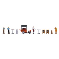 Noch - HO Themed Figures Set "Coffee Stall" 