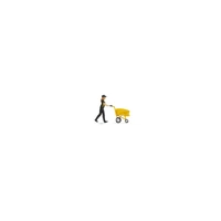 Noch - HO Tiny Scenes Postal / Delivery Worker With Trolley 