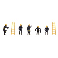 Noch - HO Fire Brigade (Black Protective Clothes)