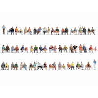 Noch - HO Mega Economy Set Sitting People 60 Figures, Without Benches