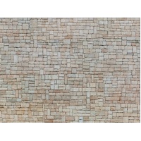 Noch - HO 3D Cardboard Sheet ''Lime Stone Wall“, Beige 