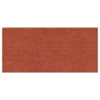 Noch - HO 3D Cardboard Sheet “Plain Tile” Red
