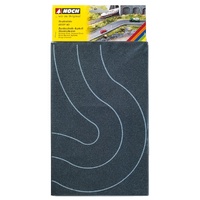 Noch - HO Federal Road Curve Asphalt, 2 Pieces, each 8cm Wide