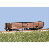 Peco -  OO-9  8T Bogie Open Wgn BrownUnlettere - GR231U