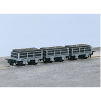 Peco -  OO-9 Slate Wagons(2)Unbraked(1)Braked - GR321