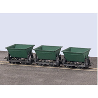 OO-9 Side Tipping Wagons Green(3)