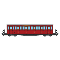 OO-9 FR Short Bogie Coach-Red 17