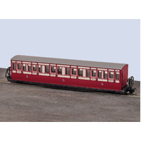 Peco - OO-9 FR Long Bogie Coach-Red #19