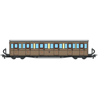 OO-9 FR Long Bogie Coach-Teak #19