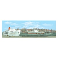 Peco -  Medium Dock Centre Backscene - SK40