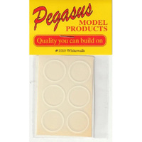 Pegasus 1/24 Whitewalls Thin (12) for Scale Models [1010]