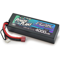 Peak Racing - Power Plant Lipo 4000 11.1V 45C (Black Case, Deans Plug) 3S/3Cell