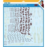 Polar Lights - 1/350 Star Trek - Refit Enterprise Aztec Decal Sheet