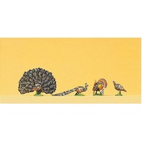 Preiser - Turkey & Peacock (4Figs) - 10166