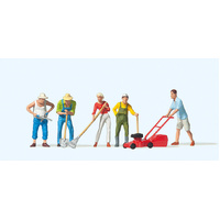 Preiser - Gardeners W/Lawn Mower - 10463