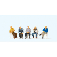Preiser - 5 Seated Men W/Chairs - 10579
