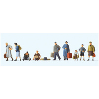 Preiser - Refugees (9 Figs) & Access. - 10611