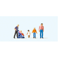 Preiser - Family, Children, Stroller - 10721