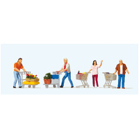 Preiser - Shoppers With Trolleys - 10722