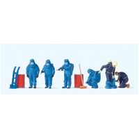 Preiser - Firemen Blue Chemical Resistant Suits - 10729