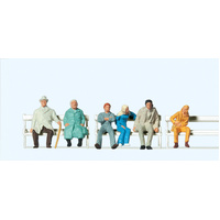 Preiser - Seated Passengers,Benches - 14004