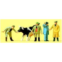 Preiser - Cattle At The Market W/Figures - 14039