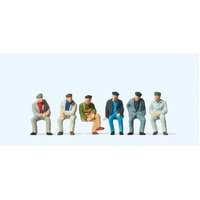 Preiser - Seated Male Workers - 14084