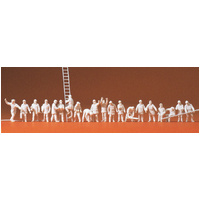 Preiser - 2O Unpainted Firemen - 16351