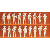 Preiser - Unpainted Bavarian Band (18 Figures) - 16353