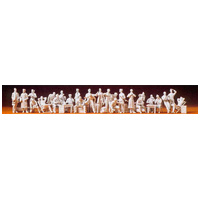 Preiser - Unpaint.Luftwaffe Pilots & Grnd Crew - 16502