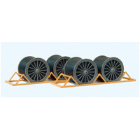 Preiser - Cable Drums On Transport Racks - 17117