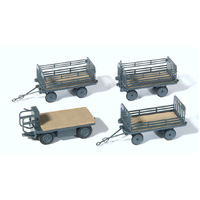 Preiser - Platform Carts Grey - 17126