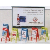 Preiser - Billboard, Advertising Boards In Kit - 17208