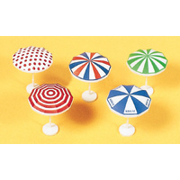 Preiser - 5 Beach  Umbrellas - 17209
